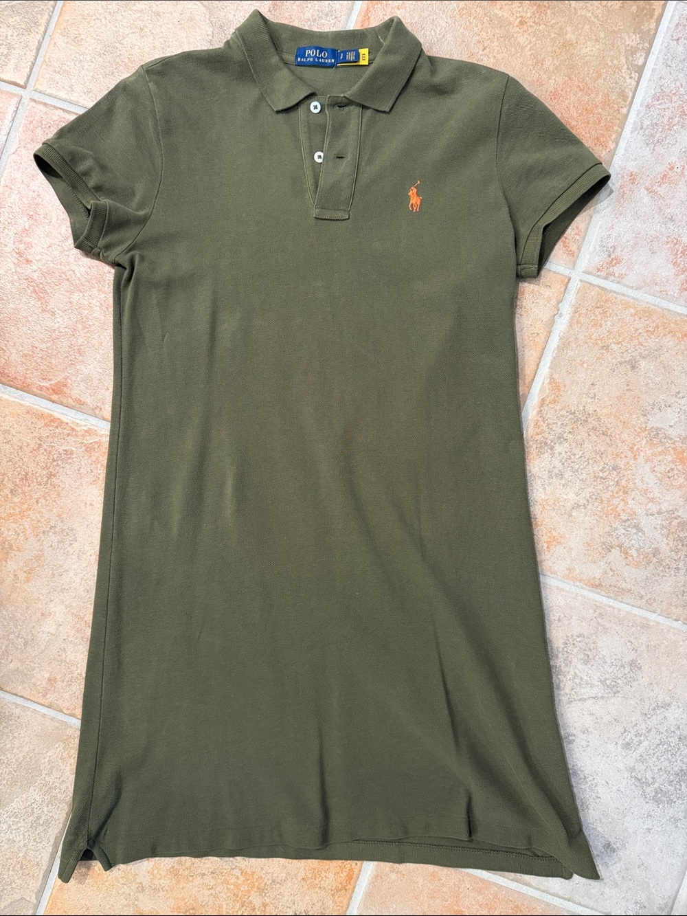 Polo by Ralph Lauren Olive Green Tee Shirt Dress
